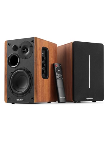 KS01B Juego de altavoces de estantería activos 120W BT Madera