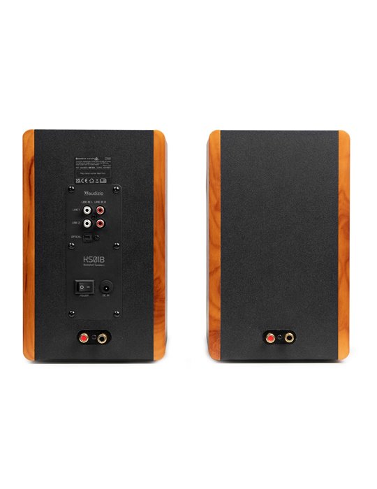KS01B Juego de altavoces de estantería activos 120W BT Madera