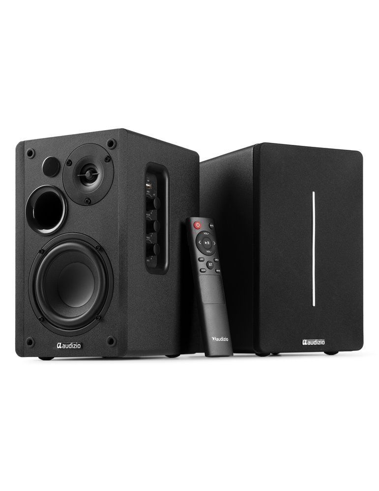KS01B Juego de altavoces de estantería activa 120W BT Negro