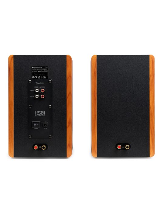KS01 Juego de altavoces de estantería activos 80W madera