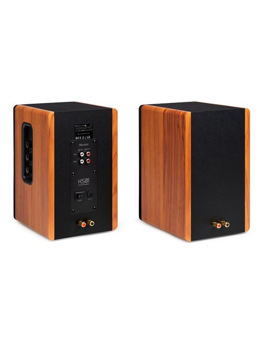 KS01 Juego de altavoces de estantería activos 80W madera