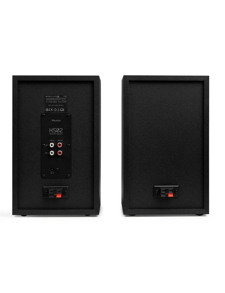 KS02 Juego de altavoces de estantería activos 80W BT negro
