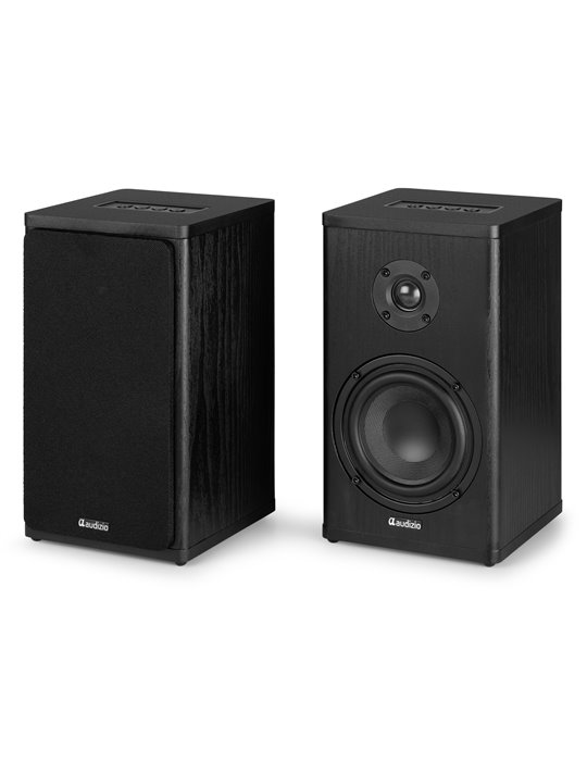 BS20 Conjunto de altavoces activos de estantería con batería, antracita