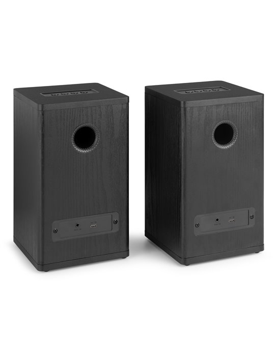 BS20 Conjunto de altavoces activos de estantería con batería, antracita