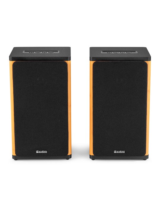 BS20 Conjunto de altavoces activos de estantería con batería, bambú
