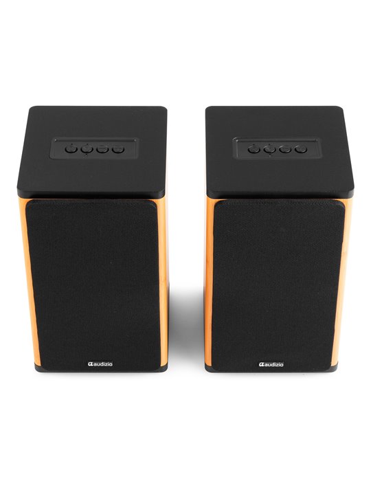BS20 Conjunto de altavoces activos de estantería con batería, bambú