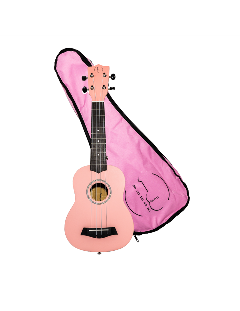 Ukelele Soprano Bones SP200S-PK Linden Rosa Satinado