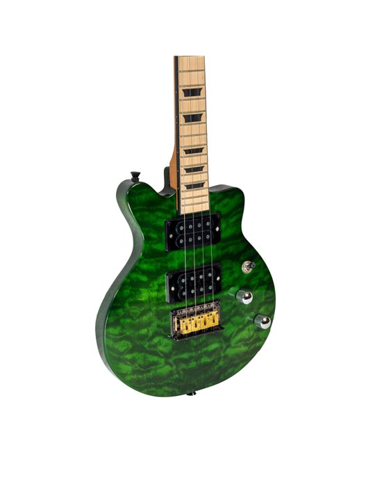 Ukelele Tenor Bones BT-1TG Verde Transparente Eléctrico