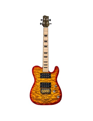 Ukelele Tenor Bones BT-4TA Ámbar Transparente Eléctrico