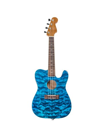 Ukelele Tenor Bones BA-5TB Azul Transparente Electrificado