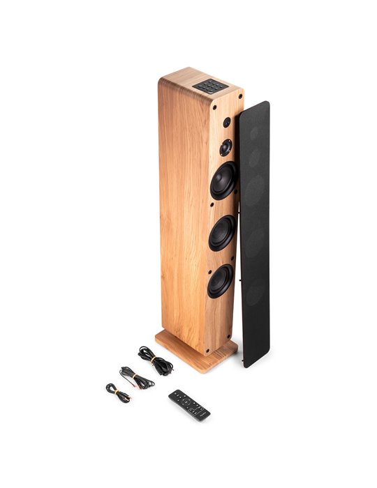 ARCO Altavoz de Torre Activa Madera Clara