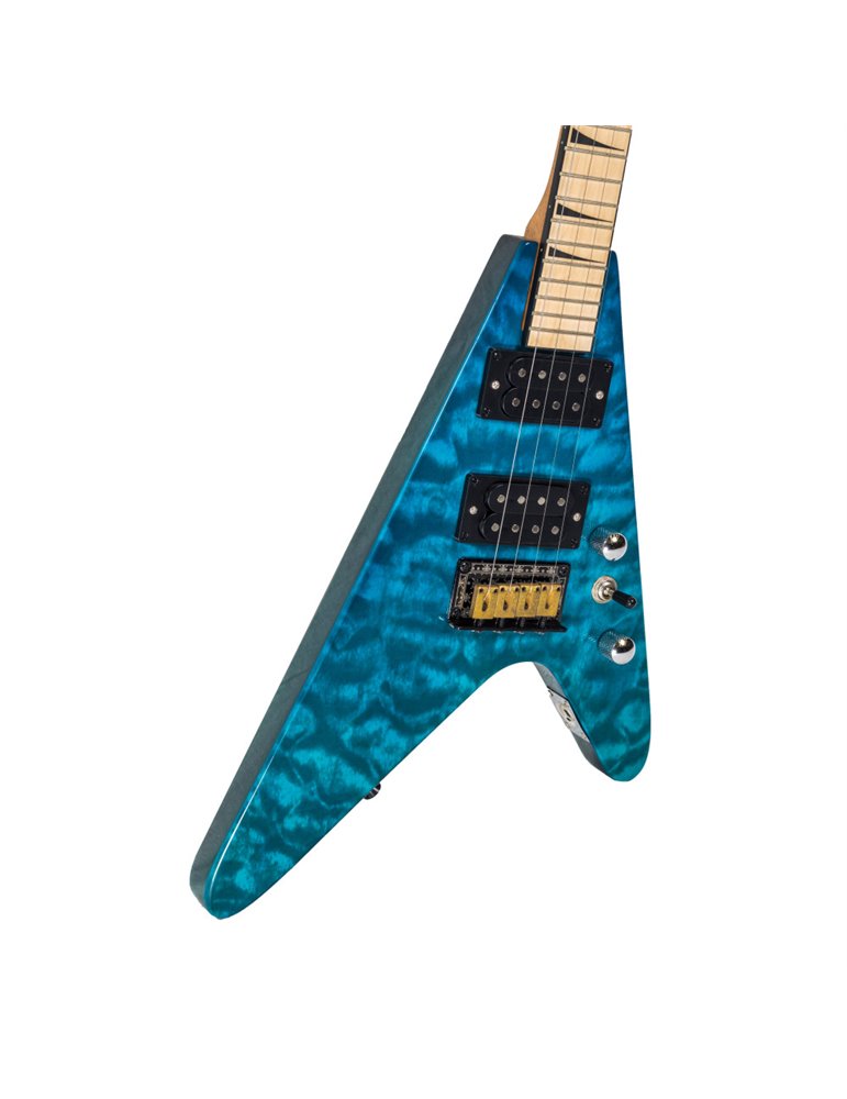 Ukelele Tenor Bones BF-2TB Azul Transparente Eléctrico