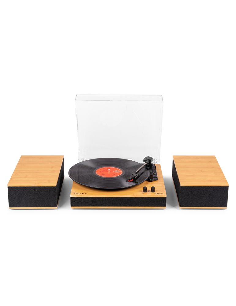 Tupelo Tocadiscos BT con 2 Altavoces Bambú