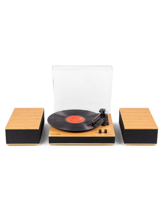 Tupelo Tocadiscos BT con 2 Altavoces Bambú