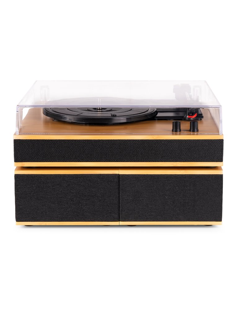 Tupelo Tocadiscos BT con 2 Altavoces Bambú