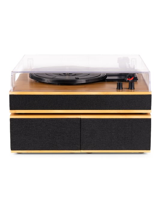 Tupelo Tocadiscos BT con 2 Altavoces Bambú