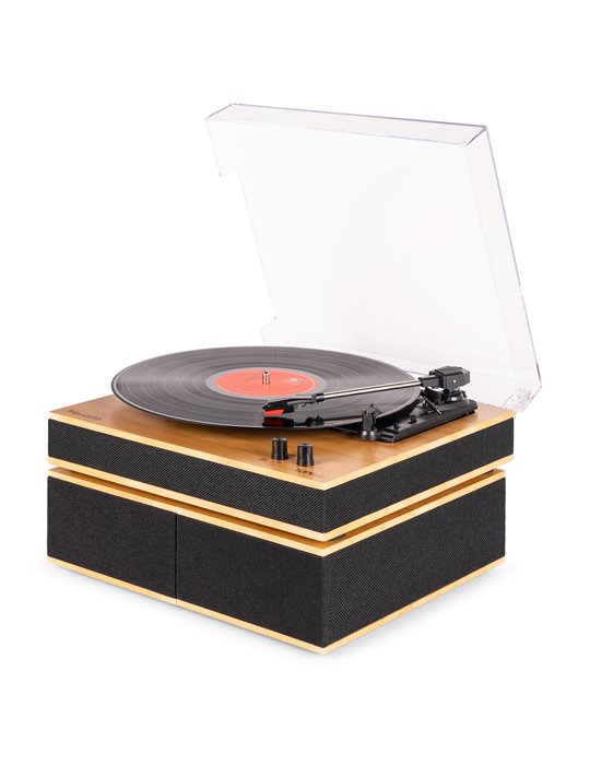 Tupelo Tocadiscos BT con 2 Altavoces Bambú