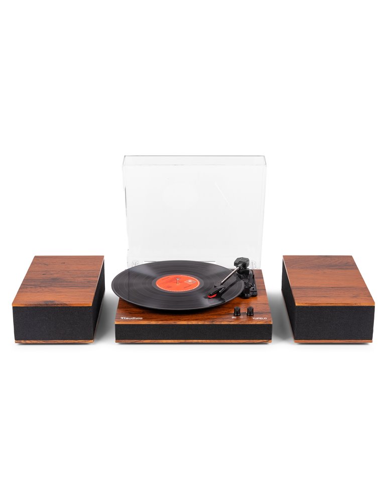 Tupelo Tocadiscos BT con 2 Altavoces Madera