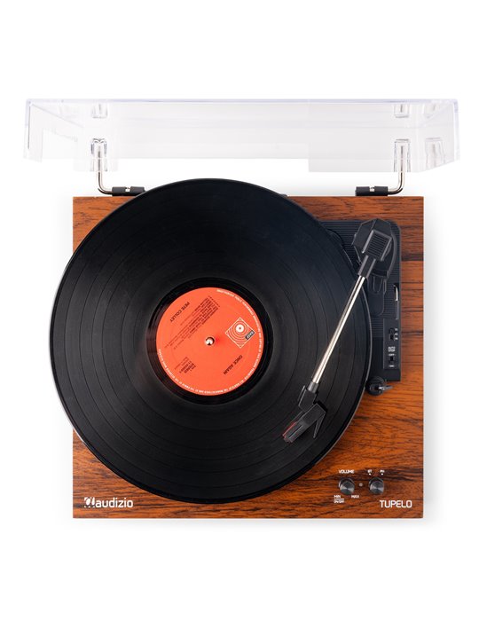 Tupelo Tocadiscos BT con 2 Altavoces Madera