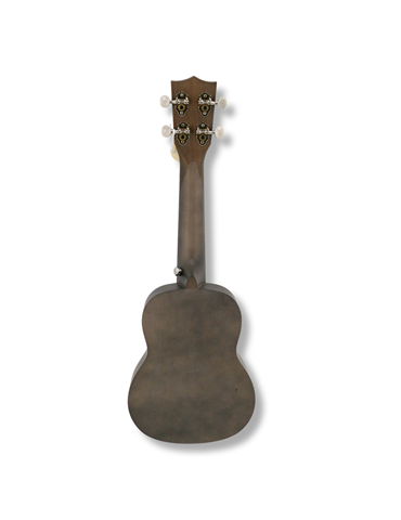 Ukelele Soprano Bones SP200S-AT Linden Antracita Satinado Natural 2