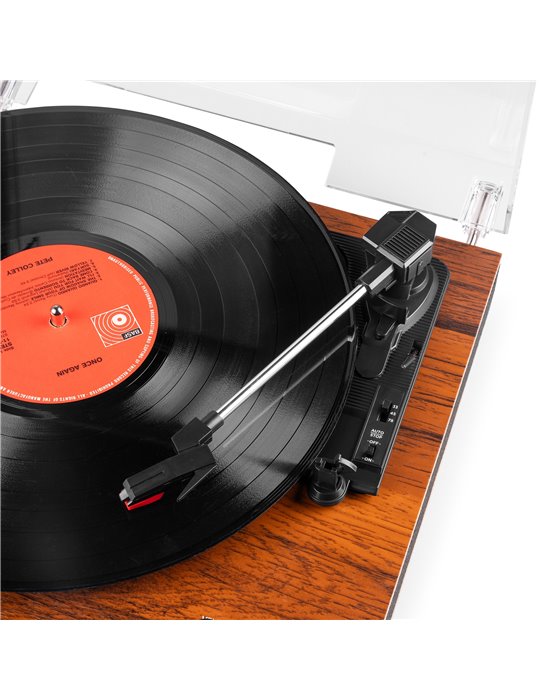 Tupelo Tocadiscos BT con 2 Altavoces Madera