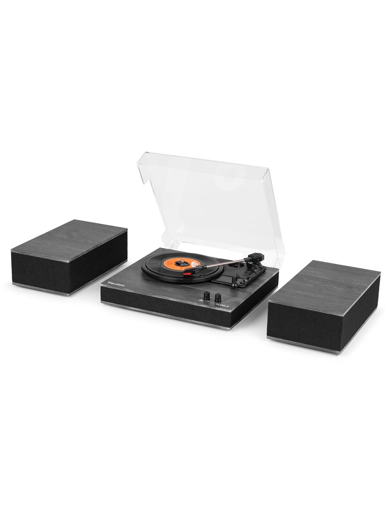 Tupelo Tocadiscos BT con 2 Altavoces Negro
