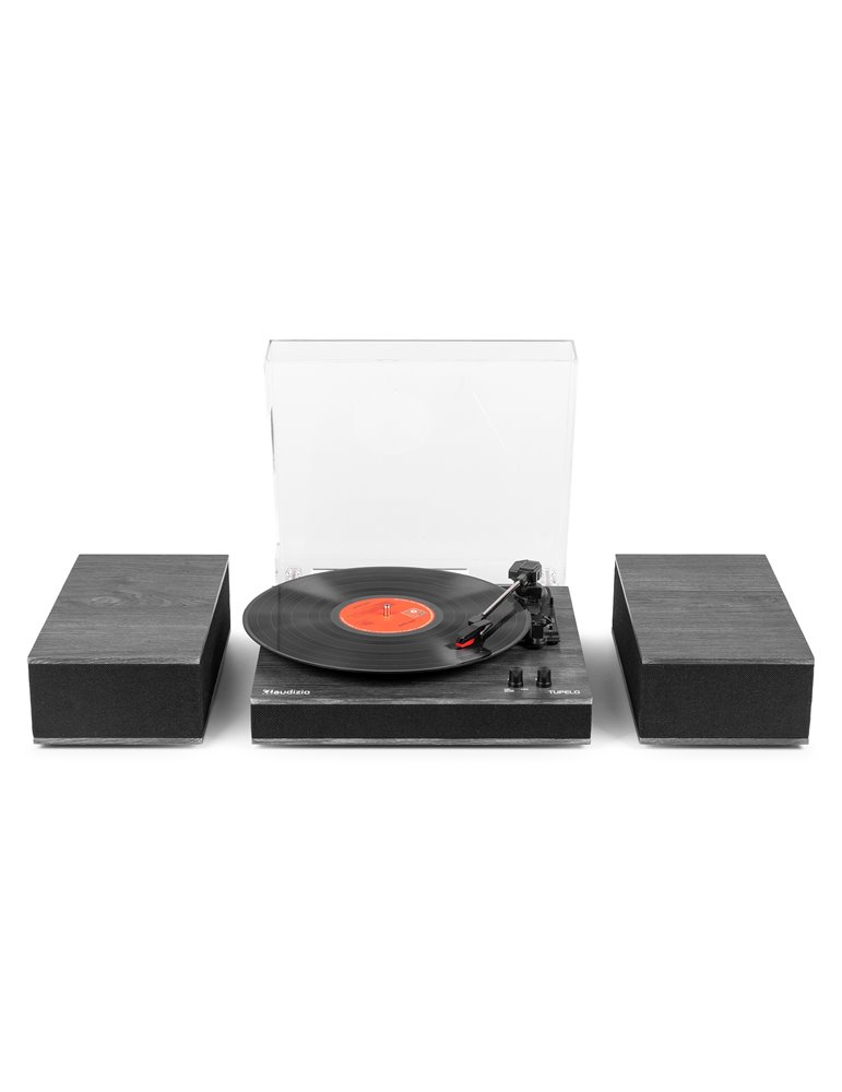 Tupelo Tocadiscos BT con 2 Altavoces Negro