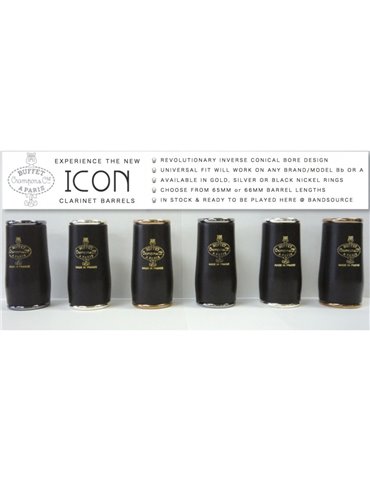 Barrilete Buffet Crampon ICON F34021NIN 65Mm Bb/A Niquel Negro