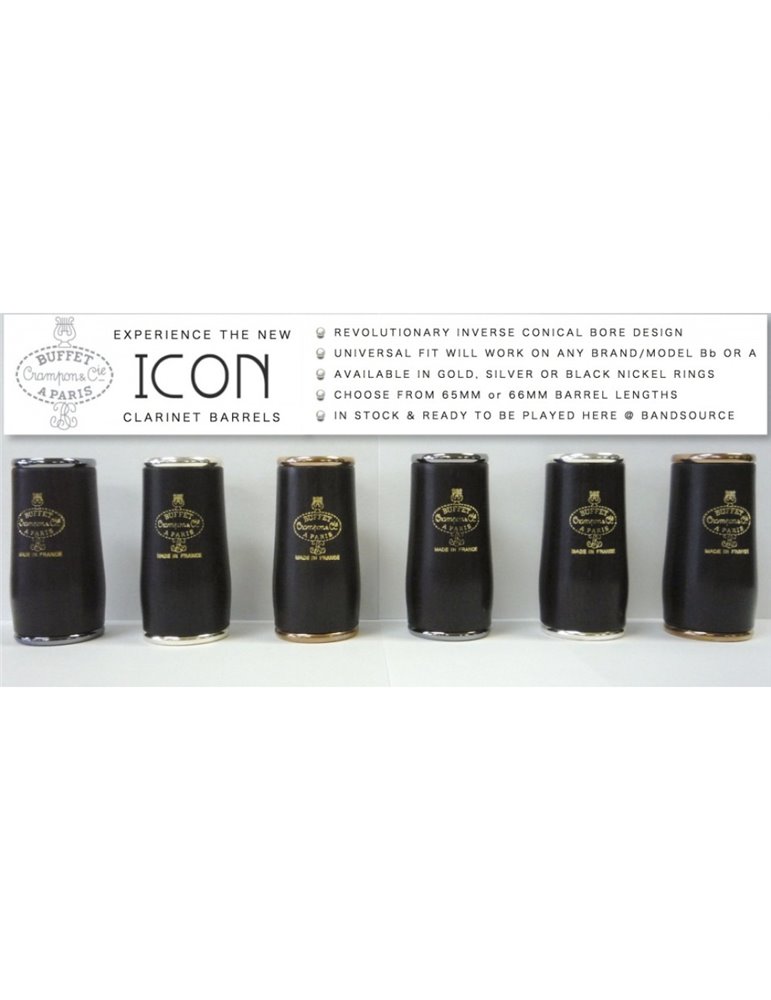 Barrilete Buffet Crampon ICON F34021NIN 65Mm Bb/A Niquel Negro