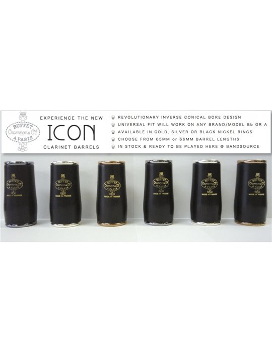 Barrilete Buffet Crampon ICON F34021NIN 65Mm Bb/A Niquel Negro