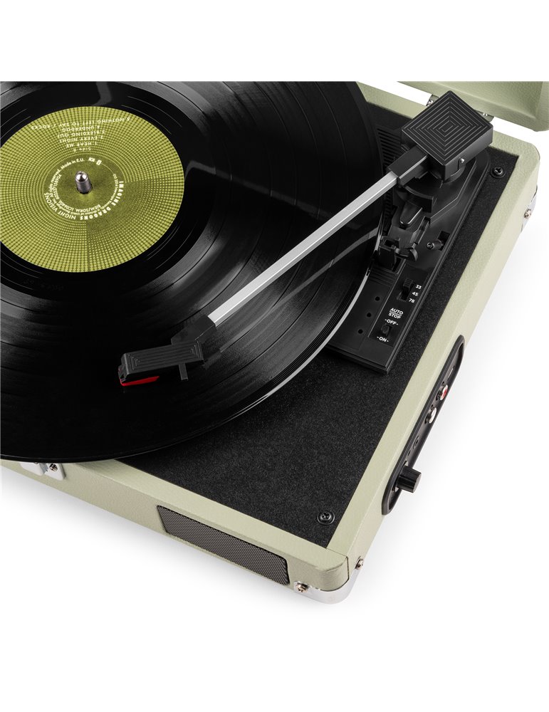 RP111G Giradiscos tipo Maletín, Verde