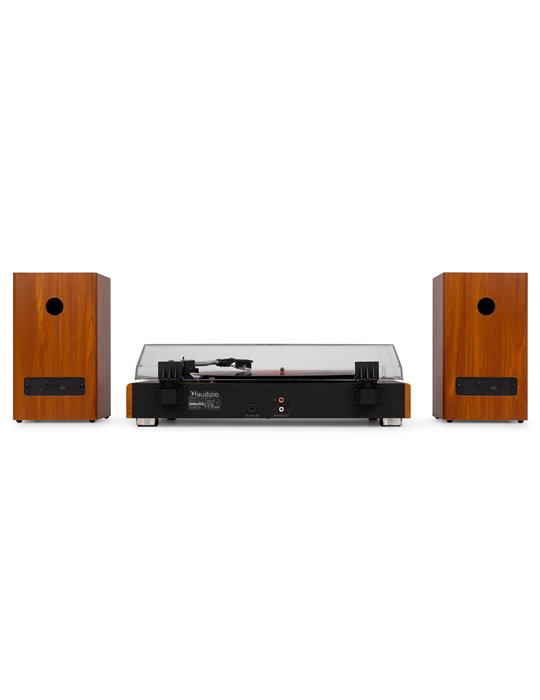 RP337W Tocadiscos Vintage con altavoces BT inalámbricos Madera