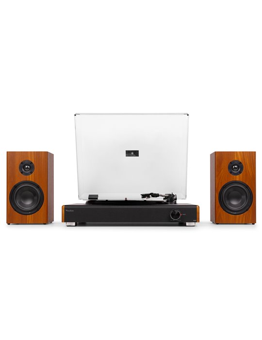RP337W Tocadiscos Vintage con altavoces BT inalámbricos Madera