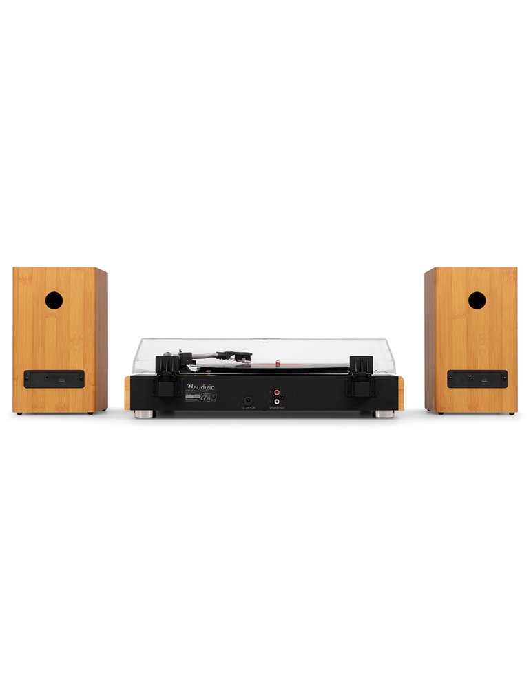 RP337BB Tocadiscos Vintage con altavoces BT inalámbricos bambú