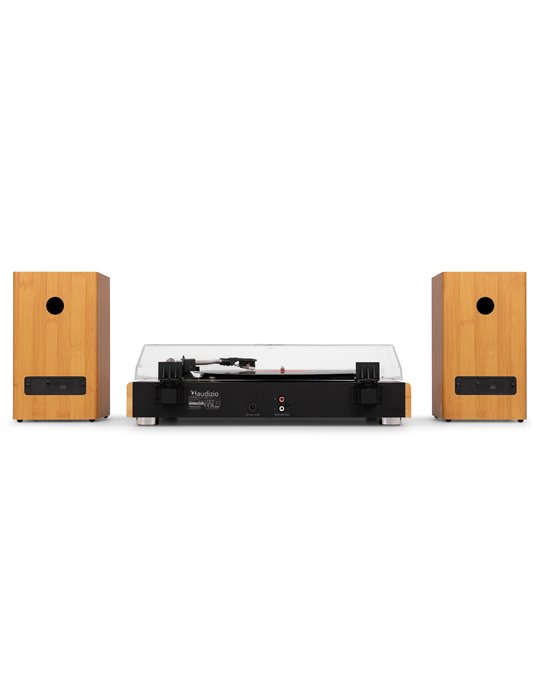 RP337BB Tocadiscos Vintage con altavoces BT inalámbricos bambú