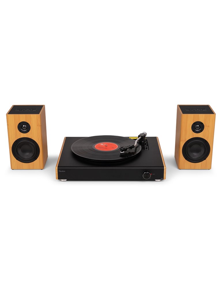 RP337BB Tocadiscos Vintage con altavoces BT inalámbricos bambú