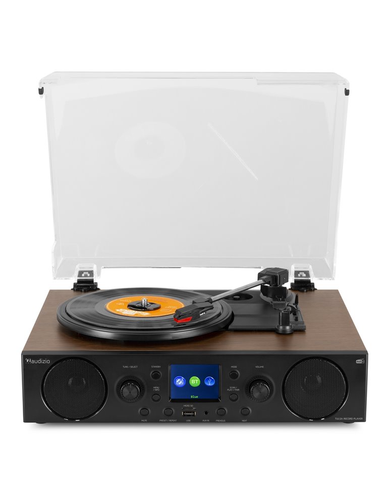 Tulsa Central de sonido con giradiscos DAB+ Radio