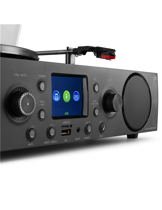 Tulsa Central de sonido con giradiscos DAB+ Radio
