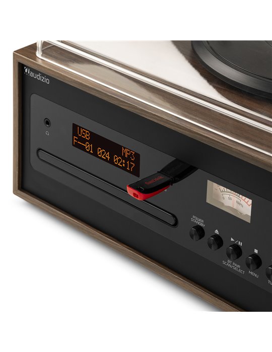 Tocadiscos Boston con altavoces