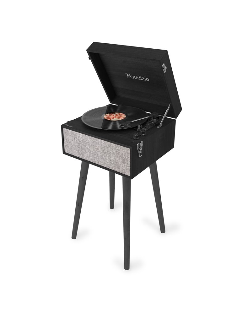 Tocadiscos Fremont con soporte Negro