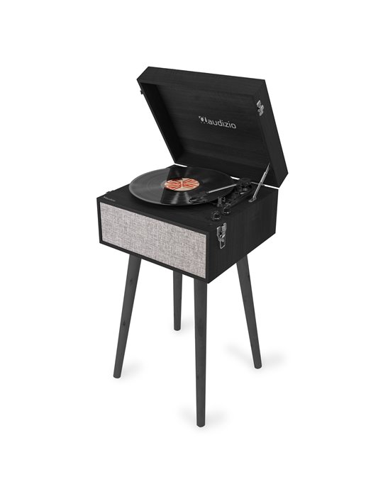 Tocadiscos Fremont con soporte Negro