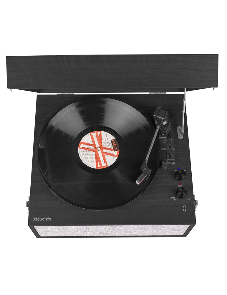 Tocadiscos Fremont con soporte Negro