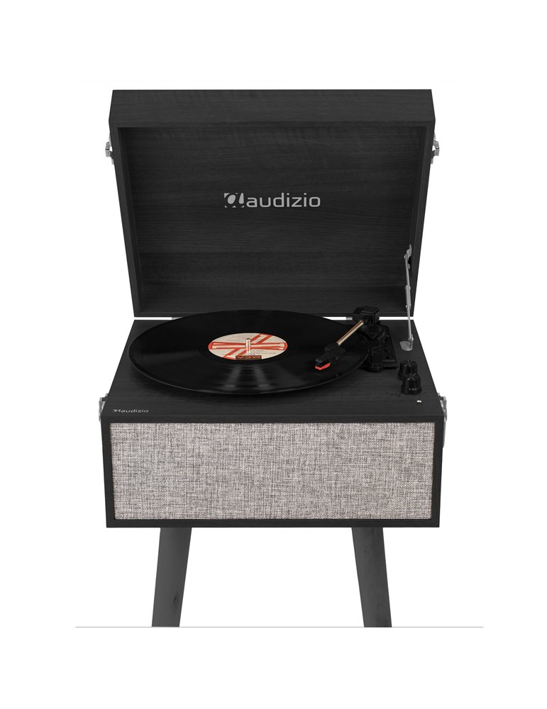 Tocadiscos Fremont con soporte Negro