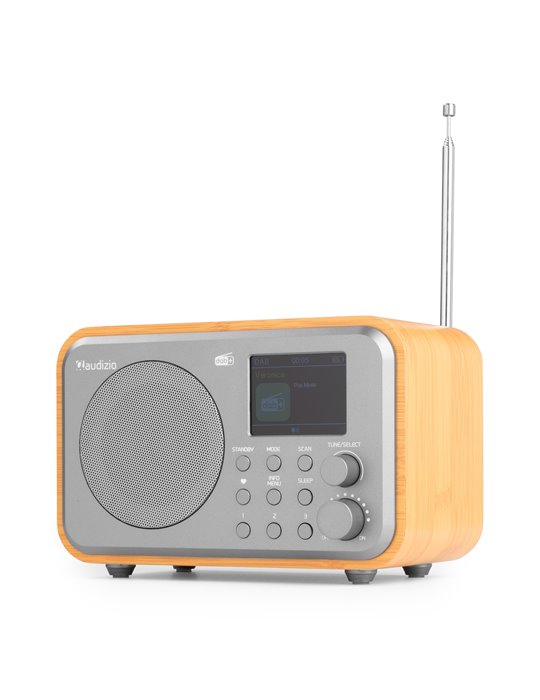 Milan DAB+ Radio con Batería Bambú