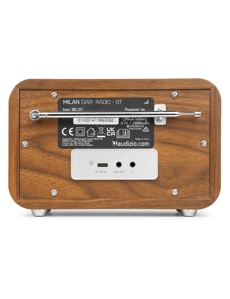 Milan DAB+ Radio con Batería Plata