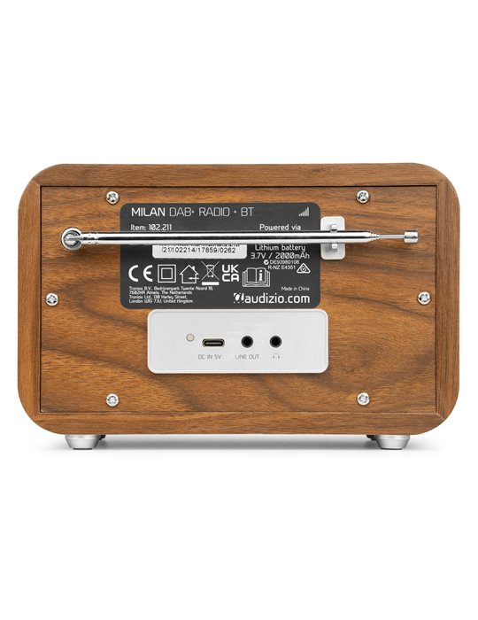 Milan DAB+ Radio con Batería Plata