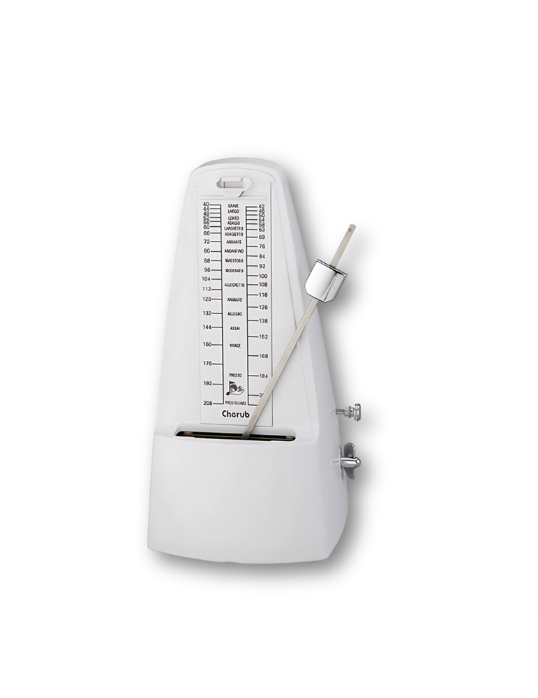 Metrónomo Mecánico Cherub WSM-305 Blanco