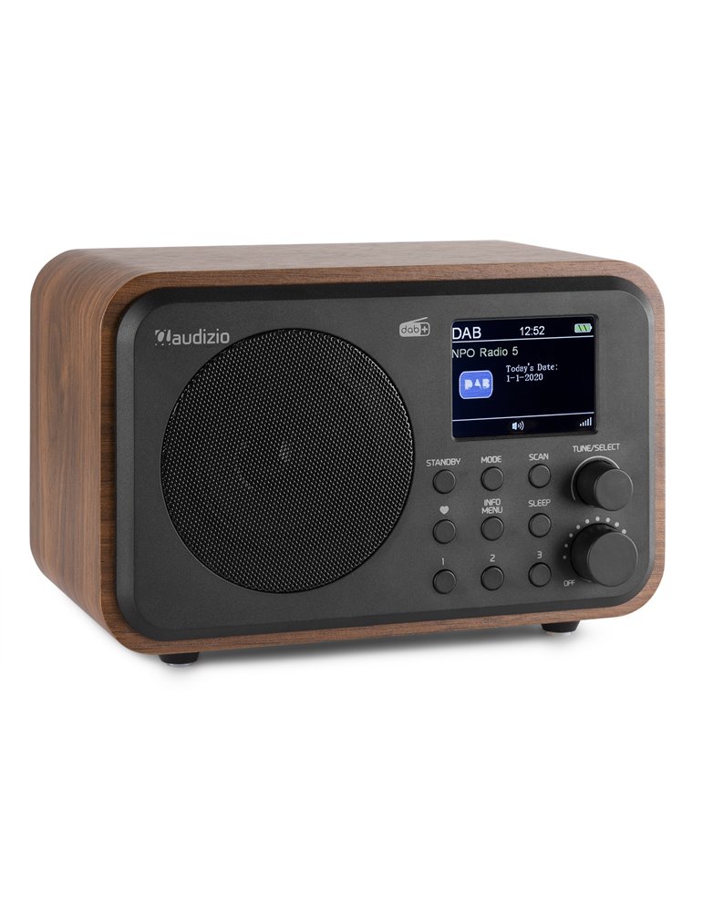 Milan DAB+ Radio con Batería Madera