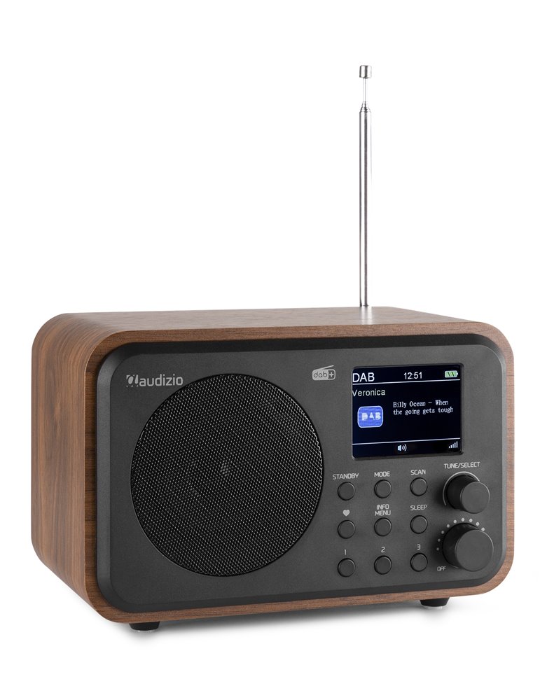 Milan DAB+ Radio con Batería Madera