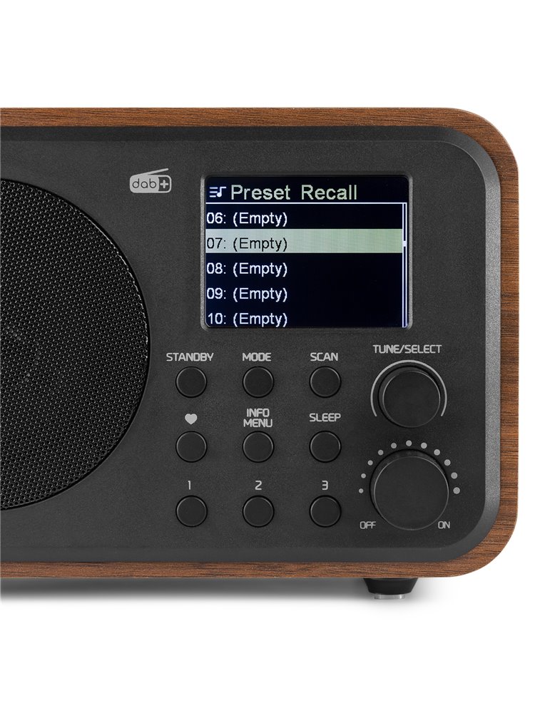 Milan DAB+ Radio con Batería Madera